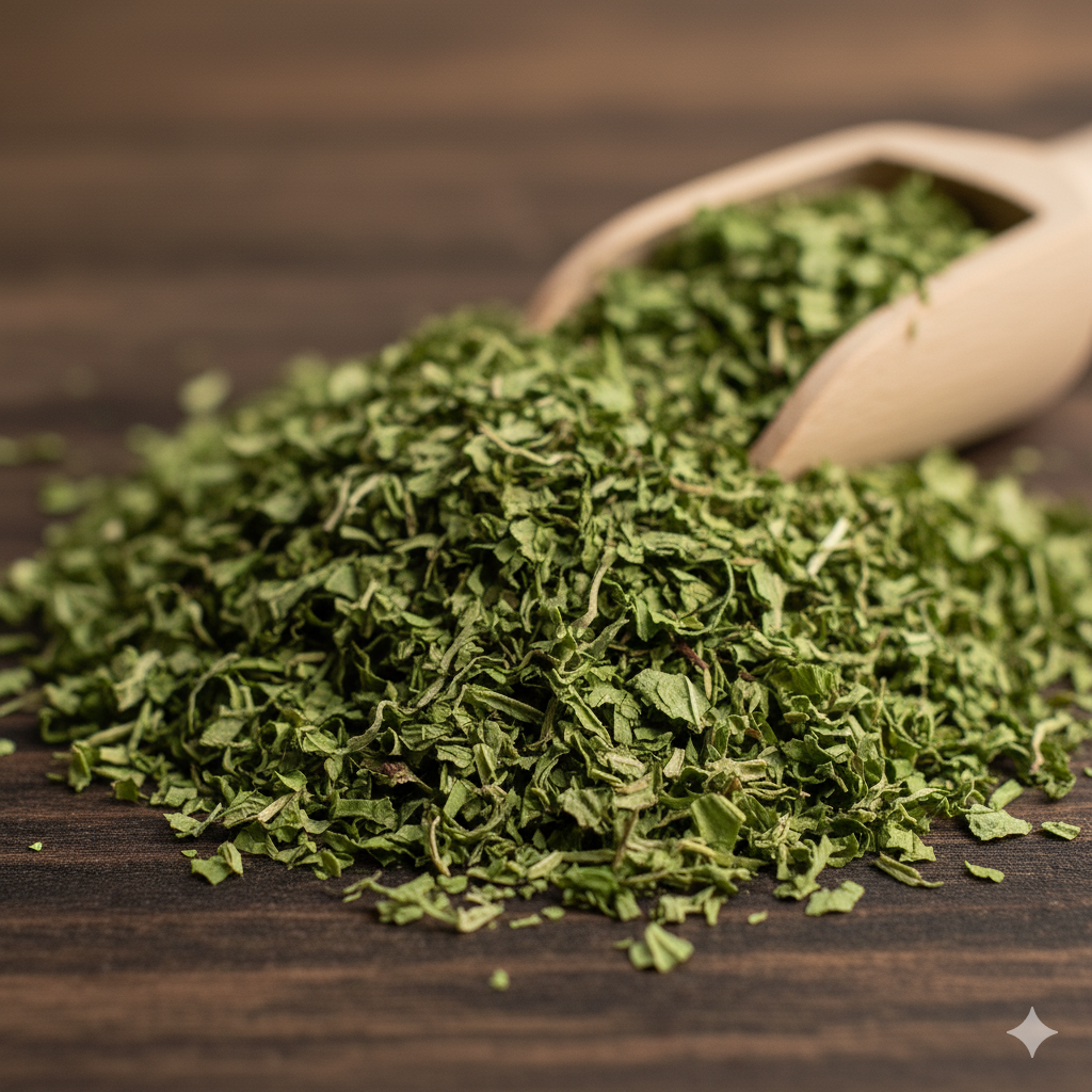 Minze, gehakt, Direktimport Lieferant aus Indien, aagro, Köln